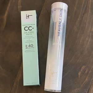 it Cosmetics CC + oilfree matte found & brush